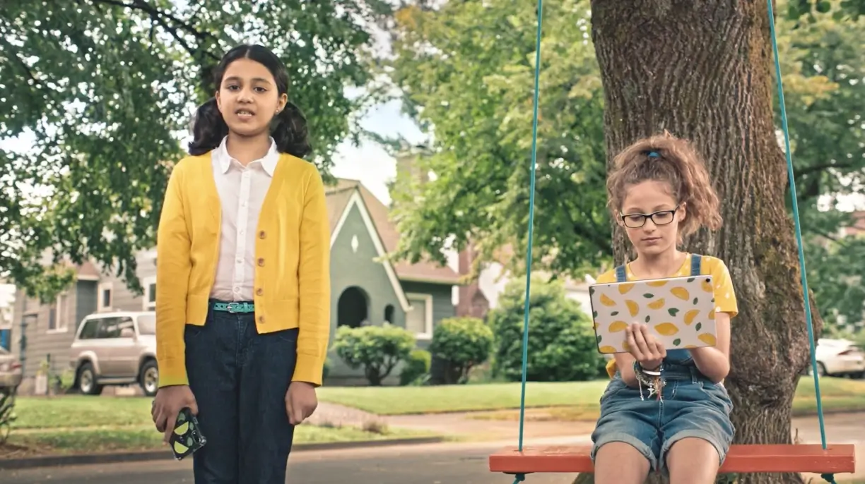 two girls outside