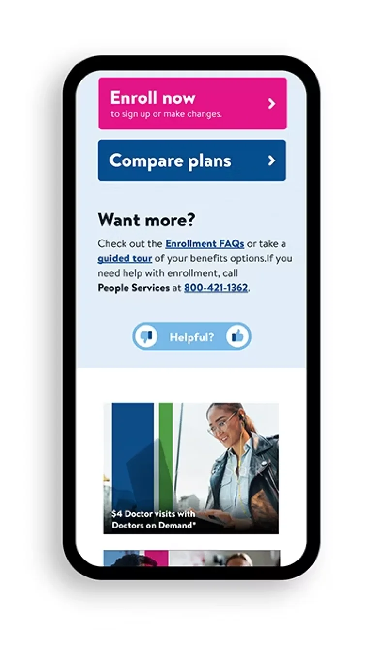 walmart site on a mobile device